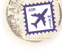 stamp of the postal card